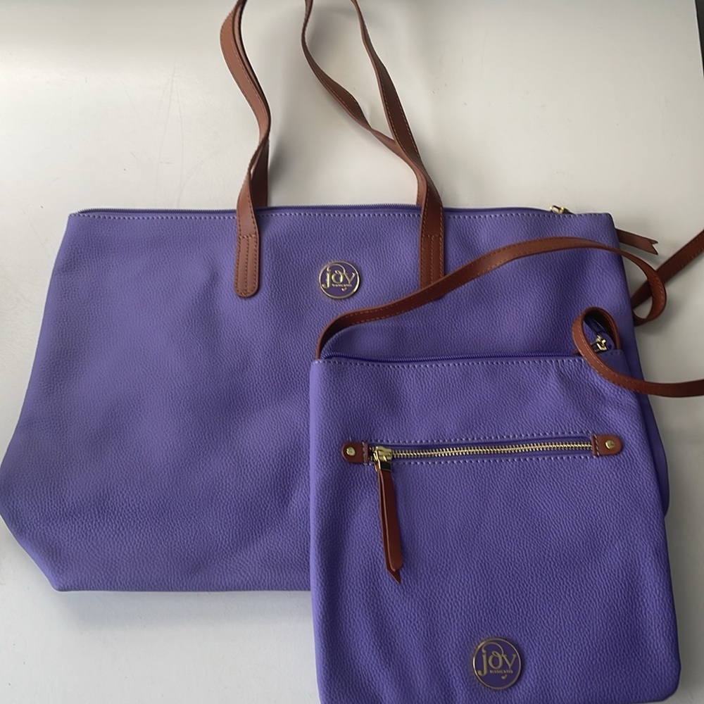 JOY Mangano Luxe Genuine Leather Handbag, Chic Crossbody